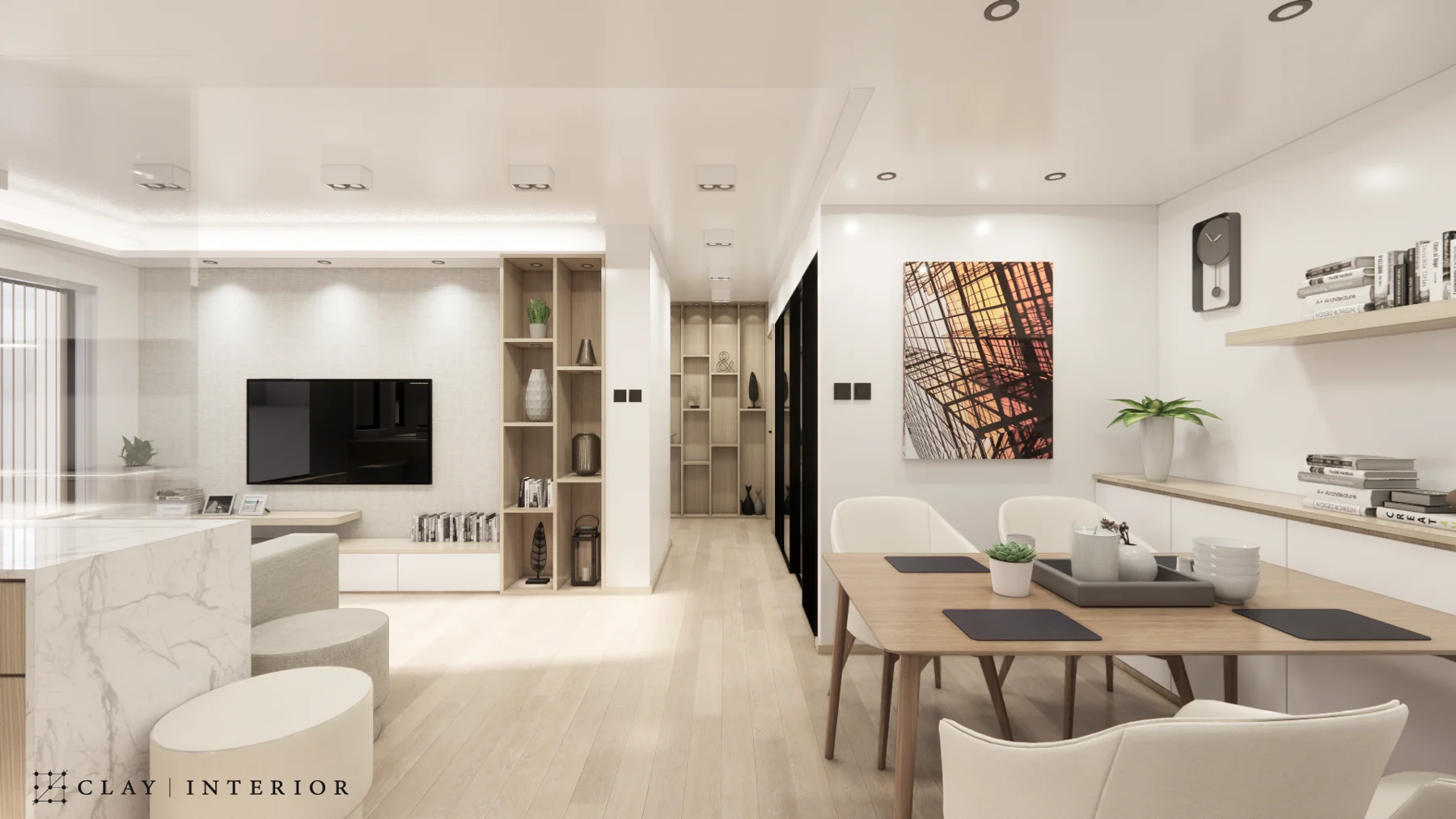 美孚新邨家居設計作品 · CLAY INTERIOR（原圖片標示）